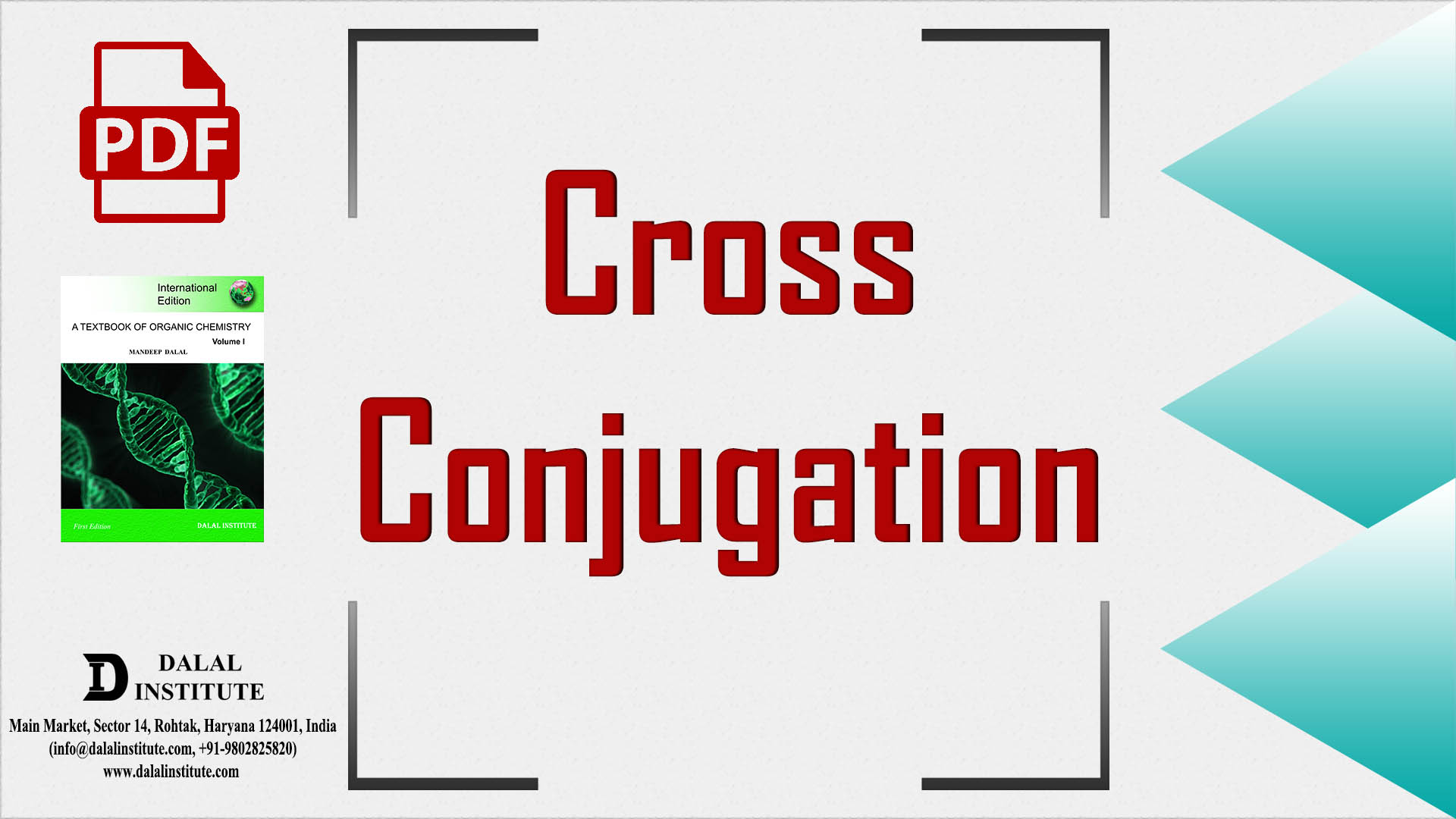 Cross Conjugation - Dalal Institute : CHEMISTRY