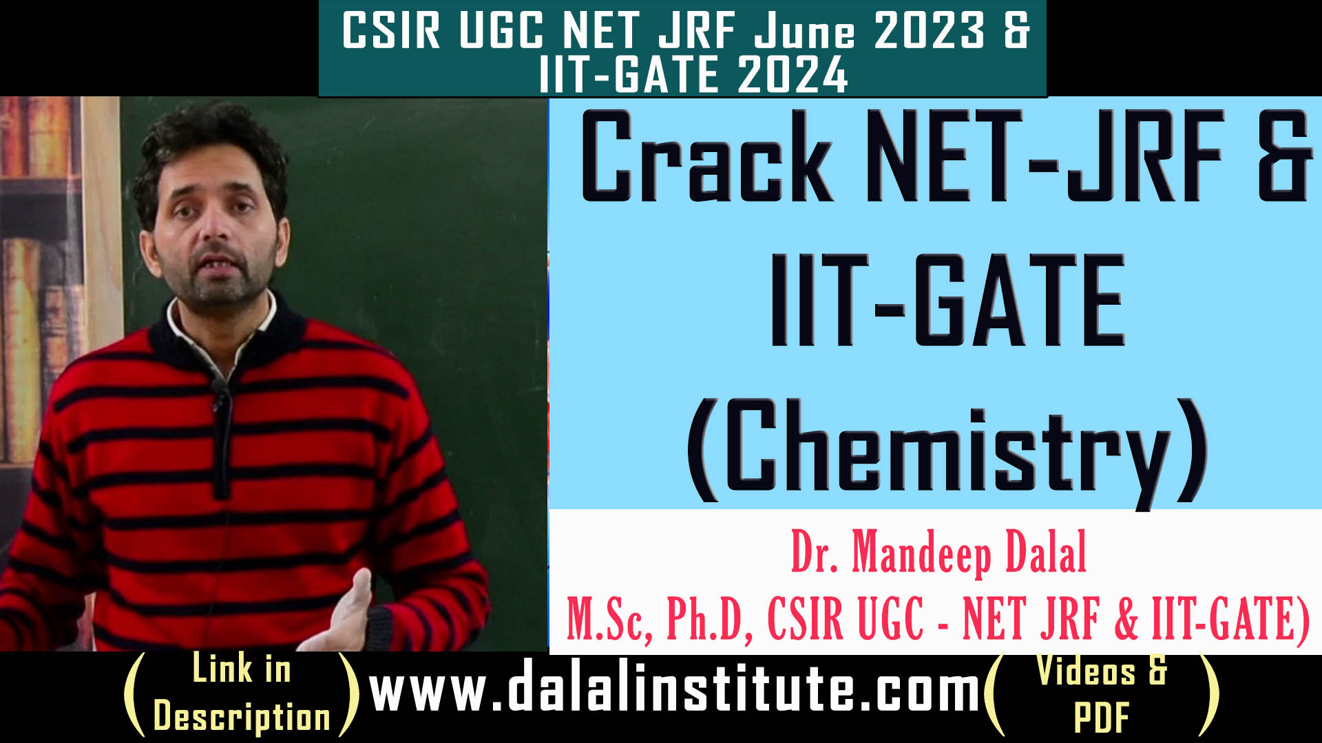 CSIR UGC – NET JRF (NTA) Chemical Science June 2023 & IIT-GATE