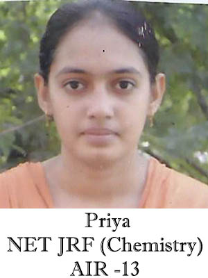 Priya(CSIR-JRF)All India Rank - 13